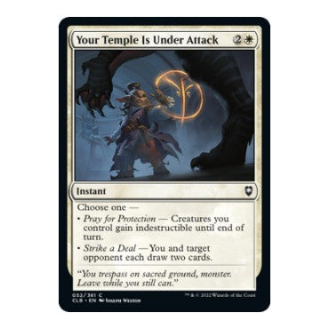 Your Temple Is Under Attack (CLB) #52 Common (Foil Lightly Played) Commander Legends: Battle for Baldur's Gate Magic: The Gathering: 2022