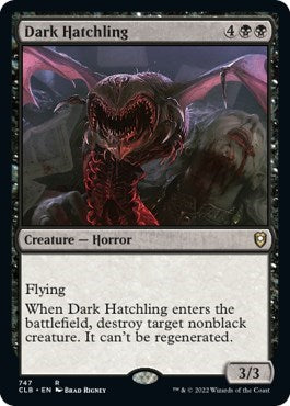 Dark Hatchling (CLB) #747 Rare (Lightly Played) Commander Legends: Battle for Baldur's Gate Magic: The Gathering: 2022