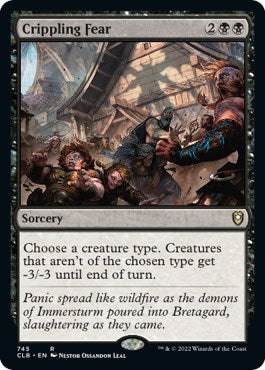 Crippling Fear (CLB) #745 Rare (Lightly Played) Commander Legends: Battle for Baldur's Gate Magic: The Gathering: 2022