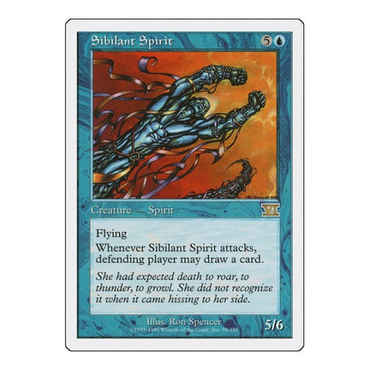 Sibilant Spirit (6ED) #98 Rare (Moderately Played) Classic Sixth Edition Magic: The Gathering: 1999