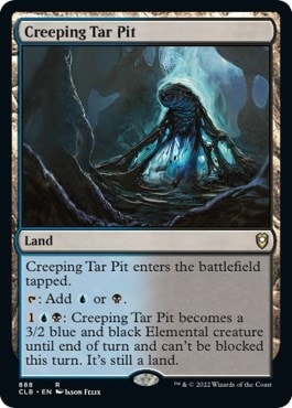 Creeping Tar Pit (CLB) #888 Rare (Lightly Played) Commander Legends: Battle for Baldur's Gate Magic: The Gathering: 2022