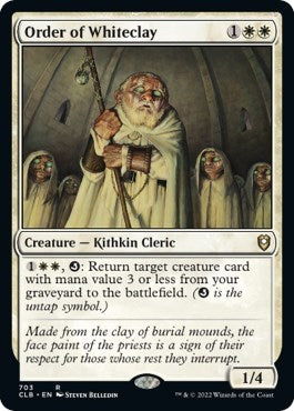 Order of Whiteclay (CLB) #703 Rare (Lightly Played) Commander Legends: Battle for Baldur's Gate Magic: The Gathering: 2022