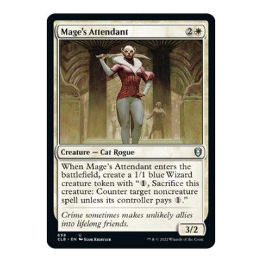 Mage's Attendant (CLB) #698 Uncommon (Lightly Played) Commander Legends: Battle for Baldur's Gate Magic: The Gathering: 2022