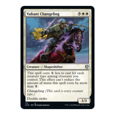 Valiant Changeling (CLB) #711 Uncommon (Lightly Played) Commander Legends: Battle for Baldur's Gate Magic: The Gathering: 2022