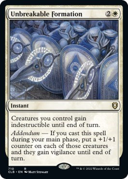 Unbreakable Formation (CLB) #710 Rare (Lightly Played) Commander Legends: Battle for Baldur's Gate Magic: 2022