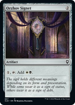 Orzhov Signet (CLB) #867 Common (Lightly Played) Commander Legends: Battle for Baldur's Gate Magic: The Gathering: 2022