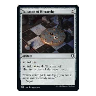 Talisman of Hierarchy (CLB) #878 Uncommon (Lightly Played) Commander Legends: Battle for Baldur's Gate Magic: The Gathering: 2022