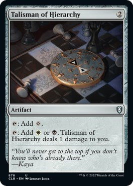 Talisman of Hierarchy (CLB) #878 Uncommon (Lightly Played) Commander Legends: Battle for Baldur's Gate Magic: The Gathering: 2022