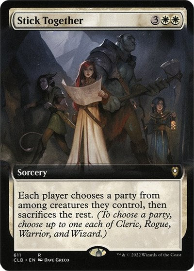 Stick Together Extended Art (CLB) #611 Rare (Lightly Played) Commander Legends: Battle for Baldur's Gate Magic: The Gathering: 2022