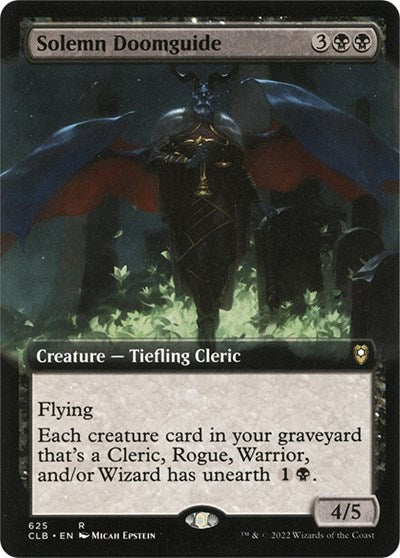 Solemn Doomguide Extended Art (CLB) #625 Rare (Lightly Played) Commander Legends: Battle for Baldur's Gate Magic: The Gathering: 2022