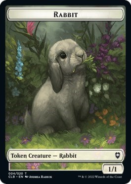 Rabbit Token (CLB) #4 T (Lightly Played) Commander Legends: Battle for Baldur's Gate Magic: 2022