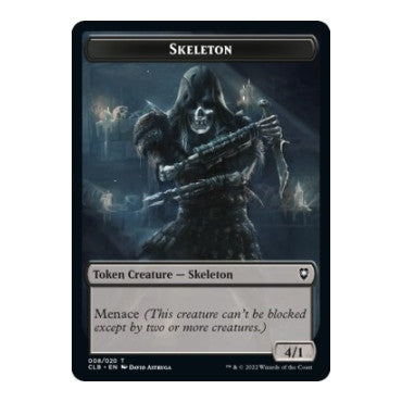 Skeleton Token (CLB) #8 T (Moderately Played) Commander Legends: Battle for Baldur's Gate Magic: The Gathering: 2022