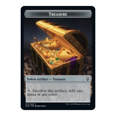 Treasure // Construct Double-Sided Token (CLB) #17 // 16 T (Foil Near Mint) Commander Legends: Battle for Baldur's Gate Magic: The Gathering: 2022