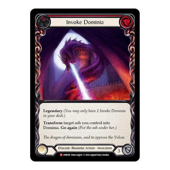 Invoke Dominia Dominia (UPR) #UPR008 Majestic (Near Mint) Uprising Flesh and Blood TCG: 2022