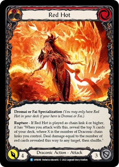 Red Hot (UPR) #UPR090 Rare (Lightly Played) Uprising Flesh and Blood TCG: 2022