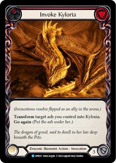 Invoke Kyloria Kyloria (UPR) #UPR011 Rare (Lightly Played) Uprising Flesh and Blood TCG: 2022