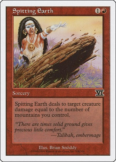 Spitting Earth (6ED) #208 Common (Heavily Played) Classic Sixth Edition Magic: The Gathering: 1999