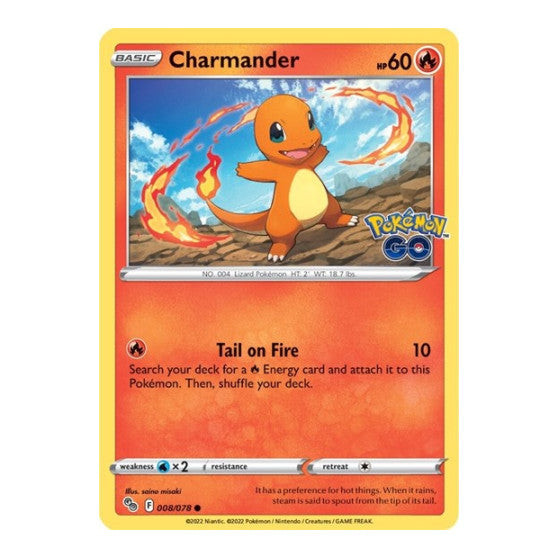 Charmander (PGO) #008/078 Common (Near Mint) Pokemon GO Pokemon: 2022