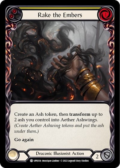 Rake the Embers Yellow (UPR) #UPR034 Common (Lightly Played) Uprising Flesh and Blood TCG: 2022