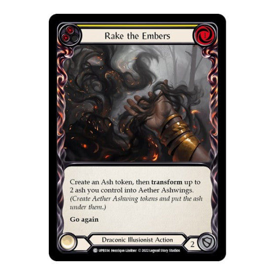 Rake the Embers (Yellow) (UPR) #UPR034 Common (Lightly Played) Uprising Flesh and Blood TCG: 2022