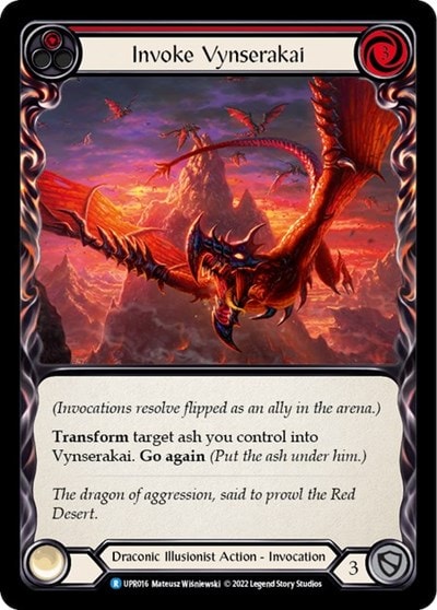 Invoke Vynserakai Vynserakai (UPR) #UPR016 Rare (Lightly Played) Uprising Flesh and Blood TCG: 2022