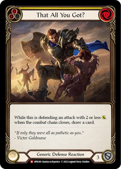 That All You Got (UPR) #UPR189 Majestic (Near Mint) Uprising Flesh & Blood TCG: 2022