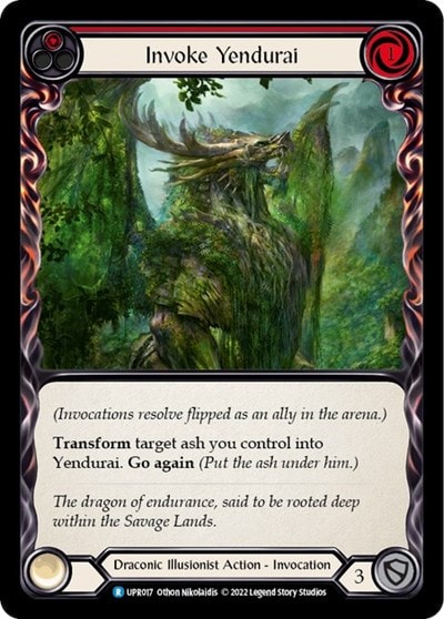 Invoke Yendurai Yendurai (UPR) #UPR017 Rare (Lightly Played) Uprising Flesh and Blood TCG: 2022