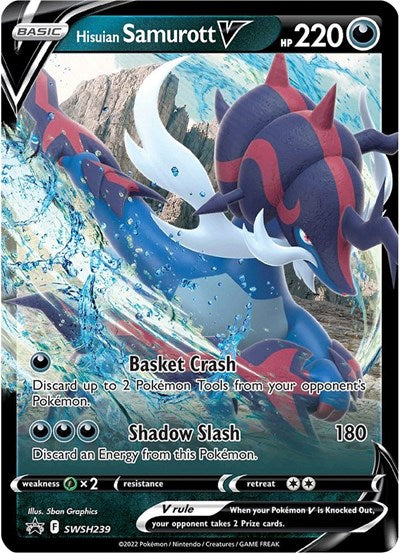 Hisuian Samurott V SWSH239 (SWSD) #SWSH239 Promo (Holofoil Near Mint) SWSH: Sword & Shield Promo Cards Pokemon: 2019