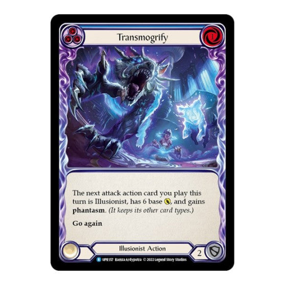 Transmogrify (Blue) (UPR) #UPR157 Rare (Lightly Played) Uprising Flesh and Blood TCG: 2022