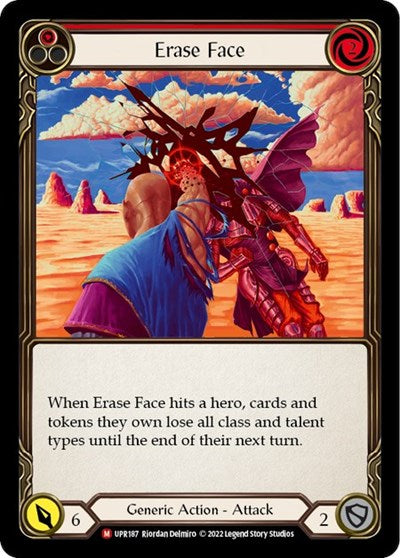 Erase Face (UPR) #UPR187 Majestic (Near Mint) Uprising Flesh and Blood TCG: 2022