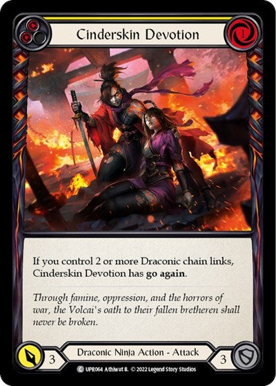 Cinderskin Devotion Yellow (UPR) #UPR064 Common (Lightly Played) Uprising Flesh and Blood TCG: 2022