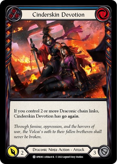 Cinderskin Devotion Blue (UPR) #UPR065 Common (Lightly Played) Uprising Flesh and Blood TCG: 2022