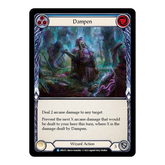 Dampen (Blue) (UPR) #UPR172 Rare (Lightly Played) Uprising Flesh and Blood TCG: 2022