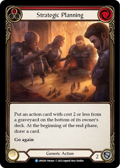 Strategic Planning Red (UPR) #UPR200 Rare (Lightly Played) Uprising Flesh and Blood TCG: 2022