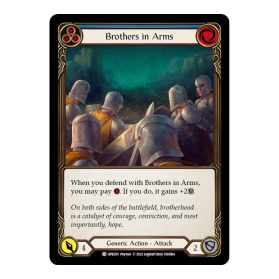 Brothers in Arms (Blue) (UPR) #UPR205 Common (Rainbow Foil Near Mint) Uprising Flesh and Blood TCG: 2022