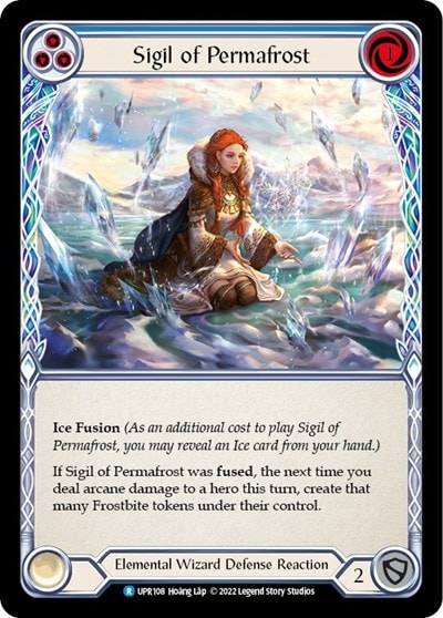 Sigil of Permafrost Blue (UPR) #UPR108 Rare (Lightly Played) Uprising Flesh and Blood TCG: 2022