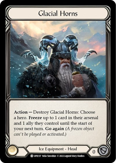 Glacial Horns (UPR) #UPR137 Common (Cold Foil Near Mint) Uprising Flesh & Blood TCG: 2022