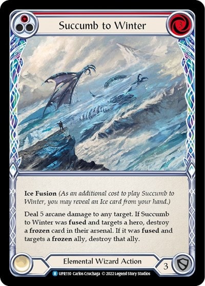 Succumb to Winter Red (UPR) #UPR110 Rare (Lightly Played) Uprising Flesh and Blood TCG: 2022