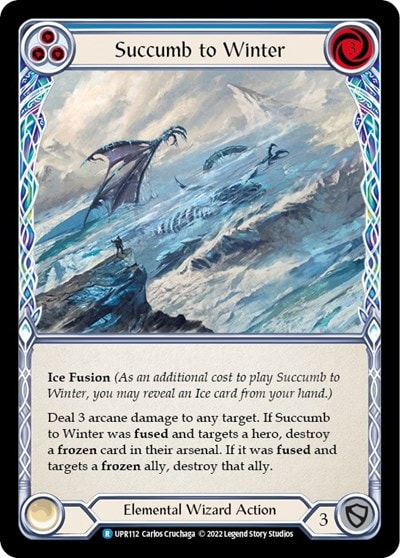 Succumb to Winter Blue (UPR) #UPR112 Rare Uprising Flesh and Blood TCG: 2022