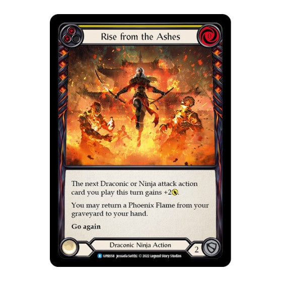 Rise from the Ashes (Yellow) (UPR) #UPR058 Rare (Lightly Played) Uprising Flesh and Blood TCG: 2022