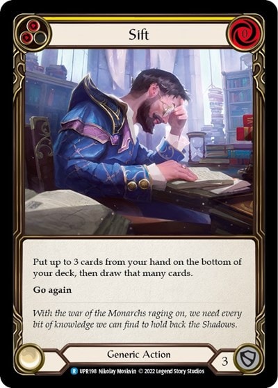 Sift Yellow (UPR) #UPR198 Rare Uprising Flesh and Blood TCG: 2022