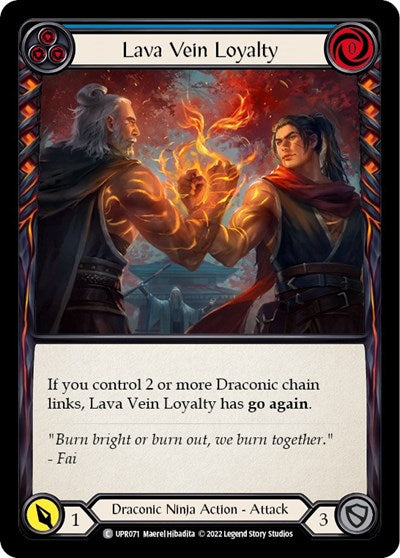 Lava Vein Loyalty Blue (UPR) #UPR071 Common (Lightly Played) Uprising Flesh and Blood TCG: 2022