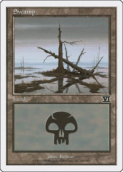 Swamp 339 (6ED) #339 Land Classic Sixth Edition Magic: The Gathering: 1999