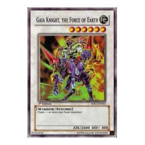 Gaia Knight the Force of Earth Super Rare (5DS1) #5DS1-EN042 Super Rare (1st Edition Damaged) 5D's 2008 Starter Deck YuGiOh: 2008