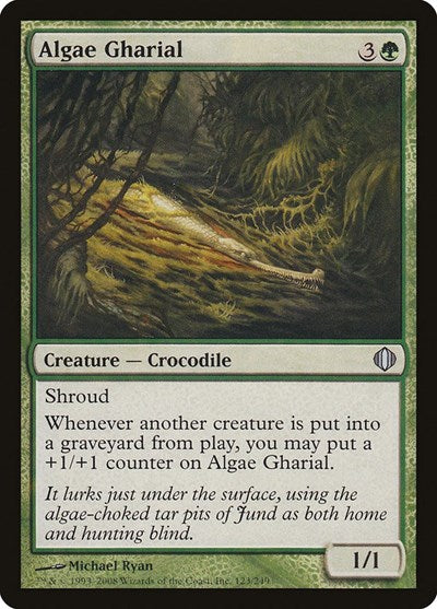 Algae Gharial (ALA) #123 Uncommon (Moderately Played) Shards of Alara Magic: The Gathering: 2008