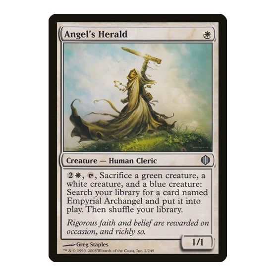 Angel's Herald (ALA) #2 Uncommon (Heavily Played) Shards of Alara Magic: The Gathering: 2008