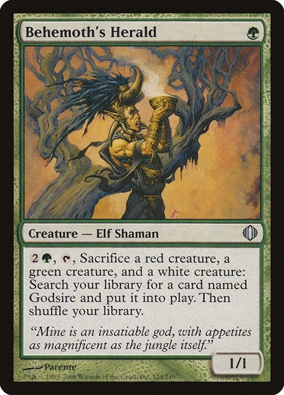 Behemoths Herald (ALA) #124 Uncommon (Moderately Played) Shards of Alara Magic: The Gathering: 2008