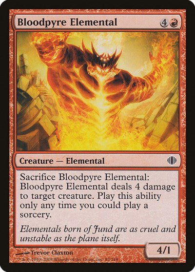 Bloodpyre Elemental (ALA) #93 Common Shards of Alara Magic: The Gathering: 2008
