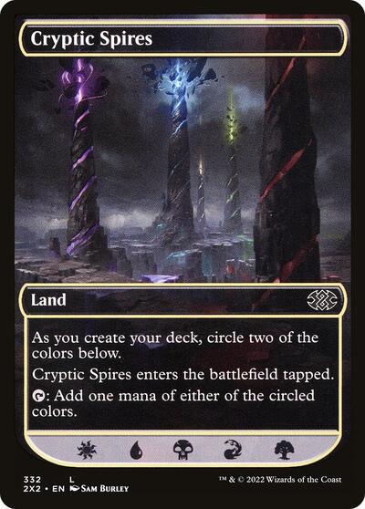 Cryptic Spires (2X2) #332 Land (Lightly Played) Double Masters 2022 Magic: The Gathering: 2022