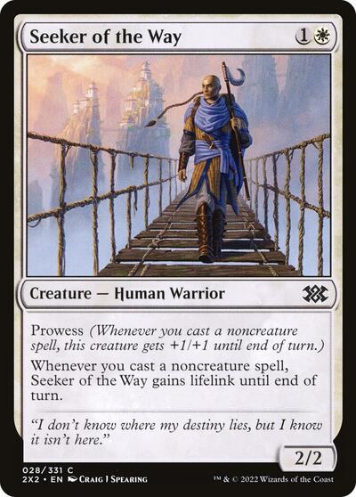 Seeker of the Way (2X2) #28 Common (Foil Lightly Played) Double Masters 2022 Magic: The Gathering: 2022